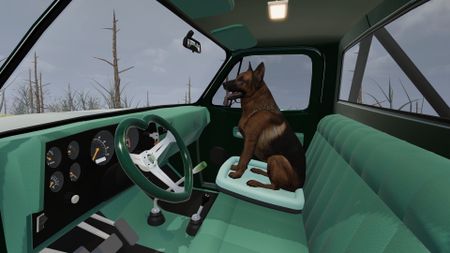 A German Shepherd sits in the passenger seat of a car