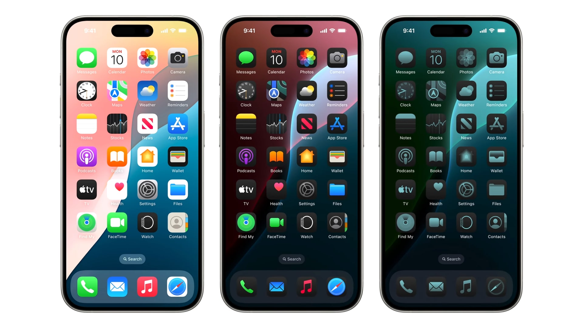 Customization options in iOS 18, as presented at Apple's Worldwide Developers Conference (WWDC) 2024.