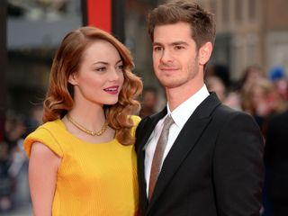 Emma Stone and boyfriend Andrew Garfield at Spider-Man 2 premiere