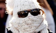This Ohio native is all bundled up while trying to keep warm waiting in line for a tour of the White House, Jan. 22.