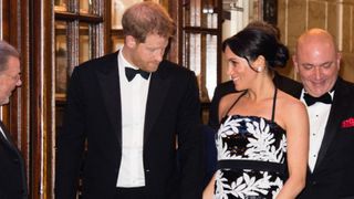 Meghan, Duchess of Sussex and Prince Harry, Duke of Sussex attend The Royal Variety Performance 2018 at London Palladium on November 19, 2018 in London, England. (Photo by Samir Hussein/WireImage)