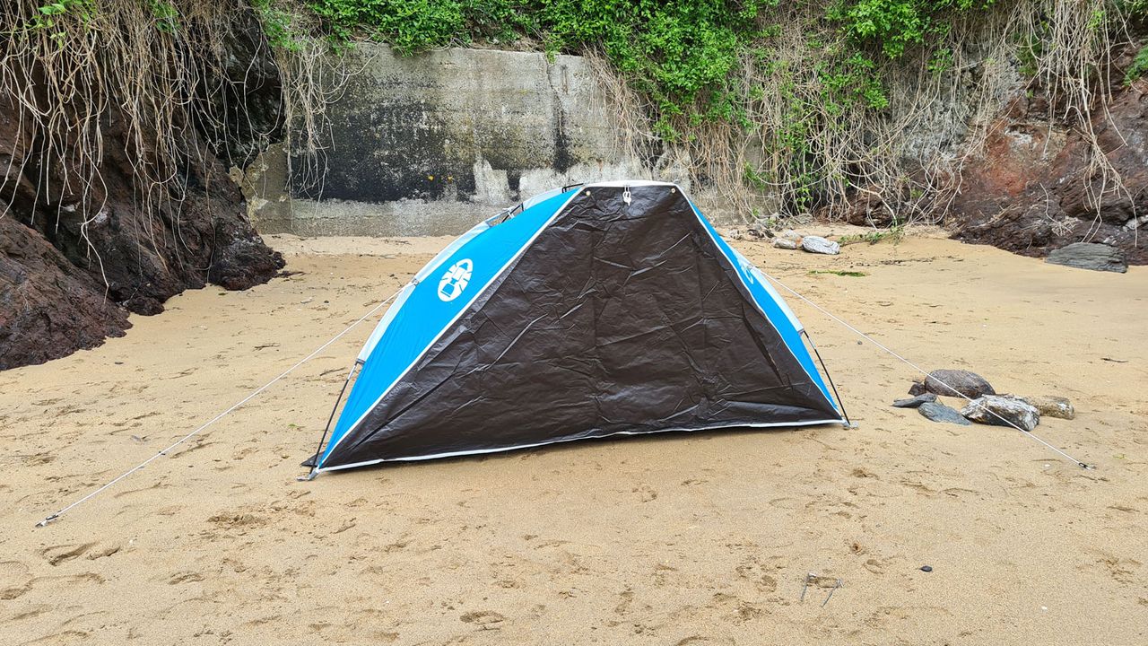 Coleman Weatherproof Sundome Outdoor Shelter review enjoy the beach