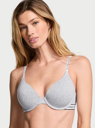 Lightly Lined Full-Coverage Cotton Bra