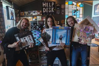 Caleb Crosby, Tyler Bryant and Graham Whitford at Grimey's