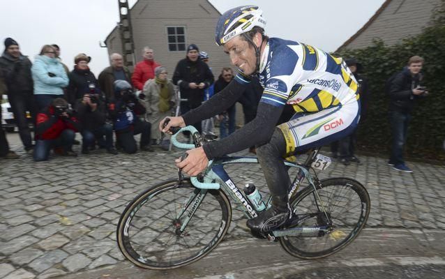 Juan Antonio Felcha (Vacansoleil-DCM) goes deep at Dwars Door Vlaanderen