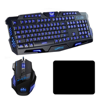 Hosim 3 Colors LED Backlit Illuminated Gaming Keyboard and Mouse Set | $49.97