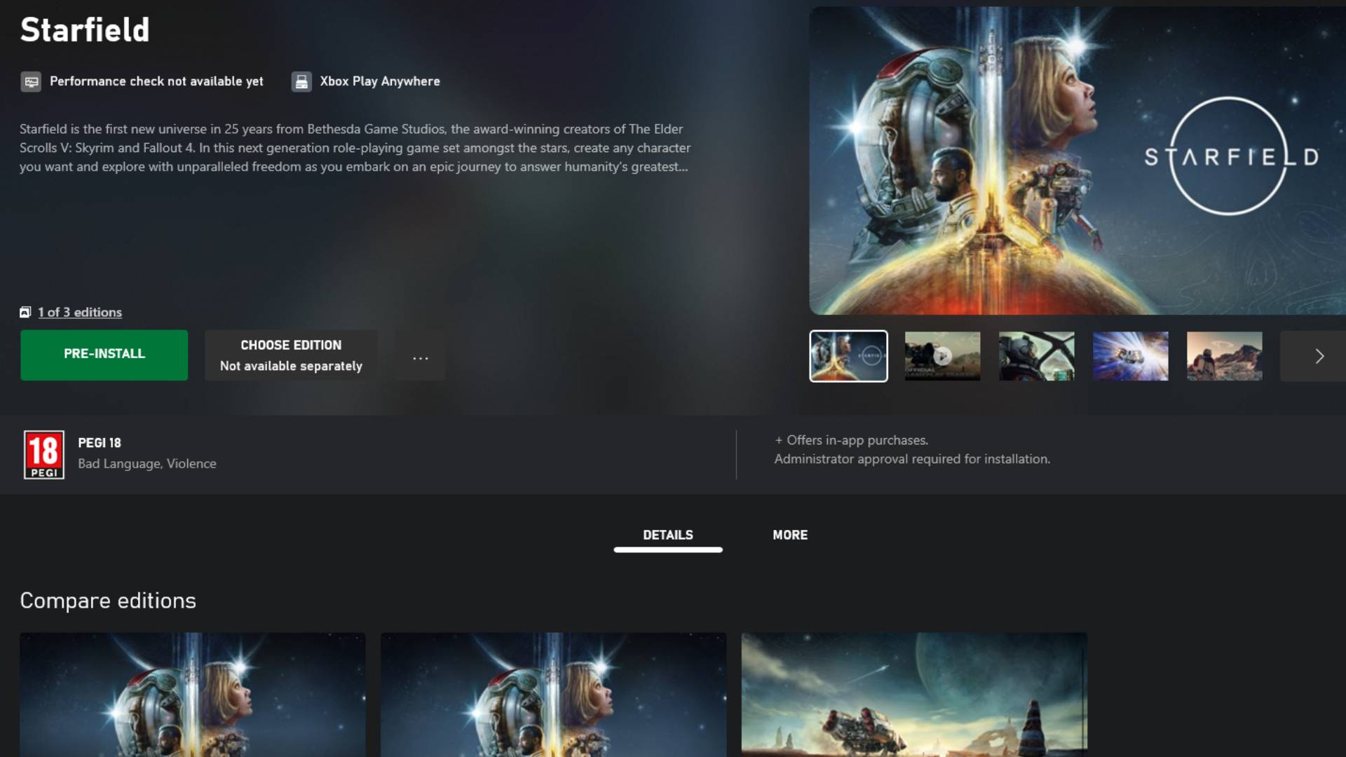 Starfield for Xbox is available to download