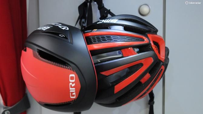 Riders have the choice of Giro's Air Attack and the new Synthe