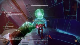 Destiny 2 Lightfall Headlong campaign mission Vex minotaur boss in training course
