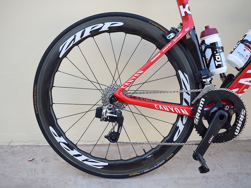 The wheels are paired with the popular Continental Competition ALX tubular tyres
