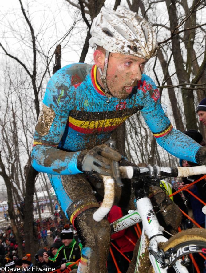 Sven Nys (Belgium) spent half the race working his way to the front
