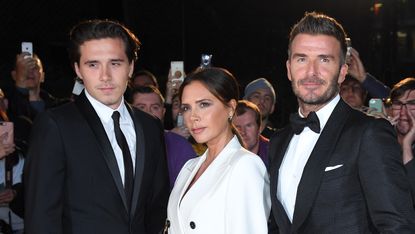 Brooklyn Beckham, Victoria Beckham and David Beckham attend the GQ Men Of The Year Awards 2019 at Tate Modern on September 03, 2019 in London, England.