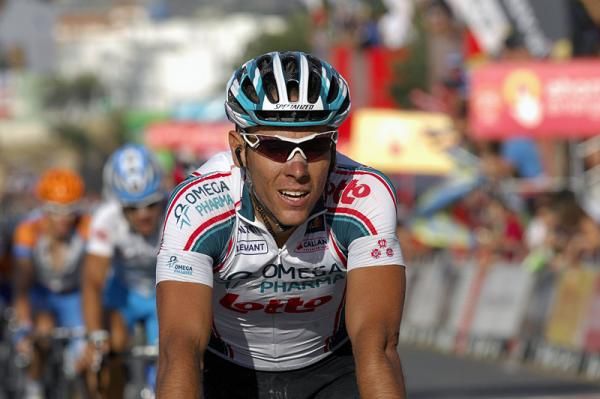 Philippe Gilbert (Omega Pharma - Lotto) at the finish in Alcoy.