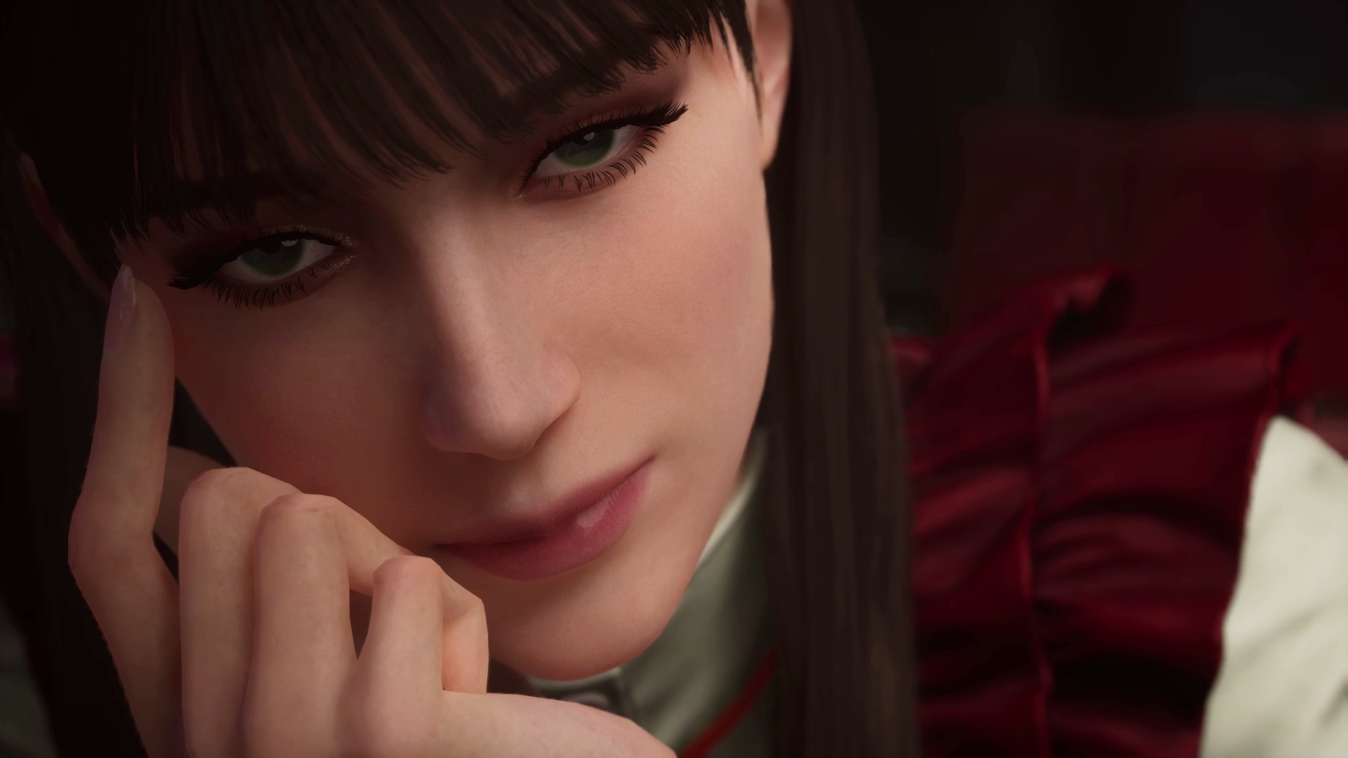 Romeo is a Dead Man antagonist Juliet close-up to the camera, looking menacingly at the player.