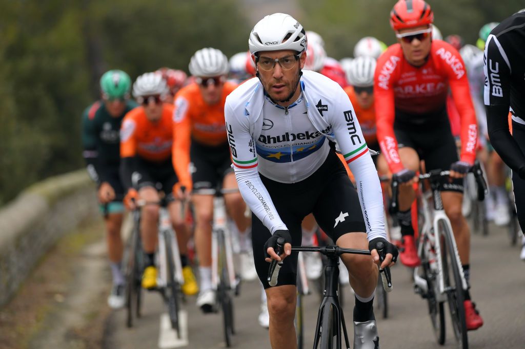 LA CALMETTE FRANCE FEBRUARY 04 Giacomo Nizzolo of Italy and Team Qhubeka ASSOS during the 51st toile de Bessges Tour du Gard 2021 Stage 2 a 154km stage from SaintGenis to La Calmette EDB2020 on February 04 2021 in La Calmette France Photo by Luc ClaessenGetty Images