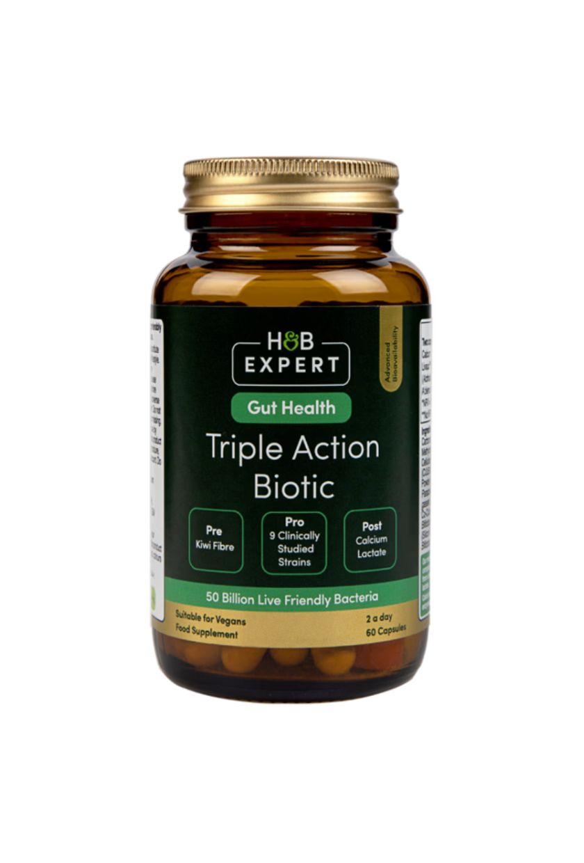 H&amp;amp;B Expert Triple Action Biotic Gut Formula 60 Capsules