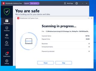 Bitdefender Antivirus Plus on a Windows desktop