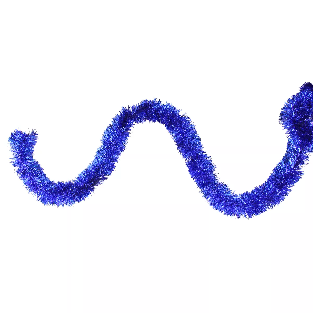 Northlight 12&#039; X 2.5&amp;quot; Unlit Lavish Blue Tinsel Christmas Garland