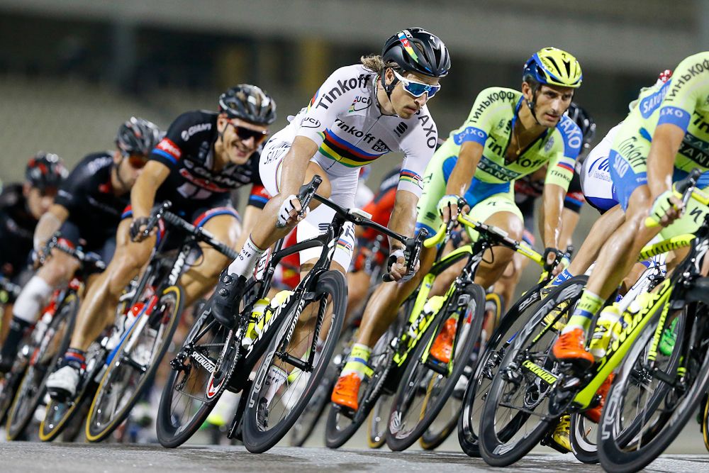 Peter Sagan in action during the final stage in Abu Dhabi