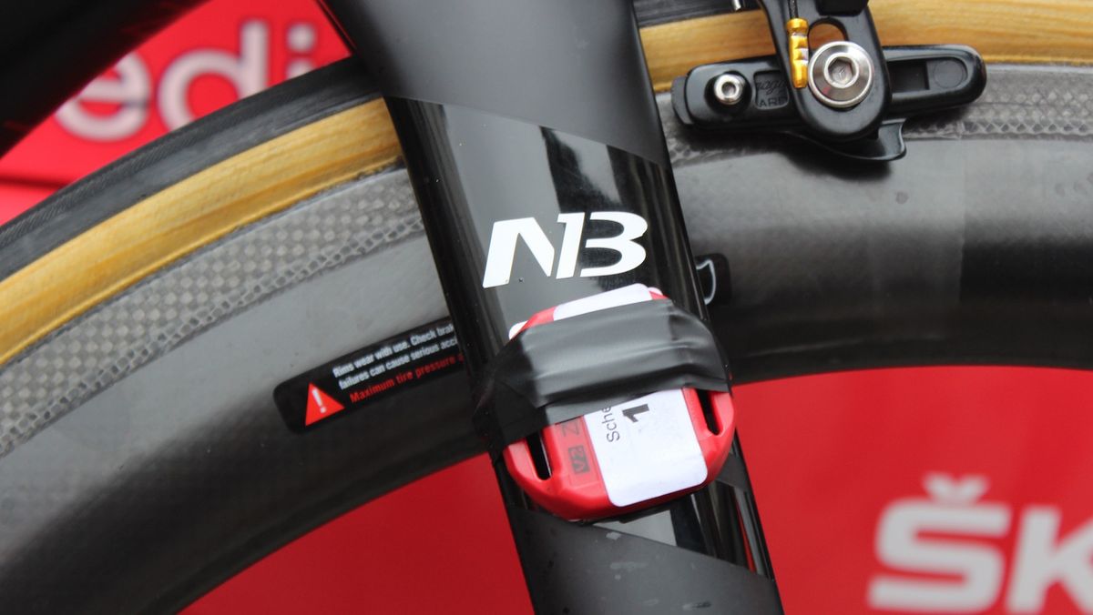 Initials on the forks and Campagnolo carbon brake pads