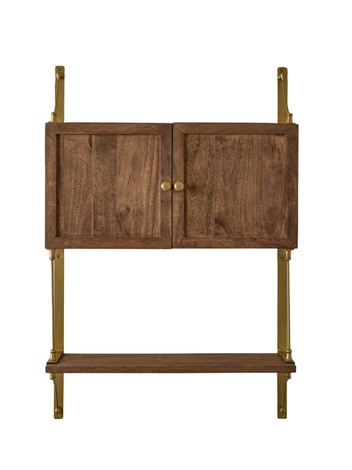 Parker Brass and Wood Cabinet