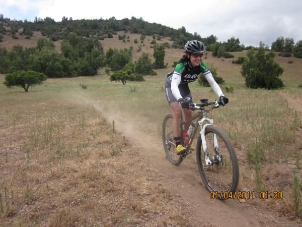 Mary McConneloug tests out some trails near Santiago, Chile.