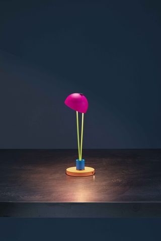 Portable lamp in fluorescent colours by Catellani and smith