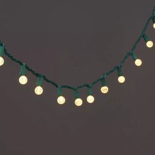 60ct LED Faceted Sphere Christmas String Lights with Green Wire