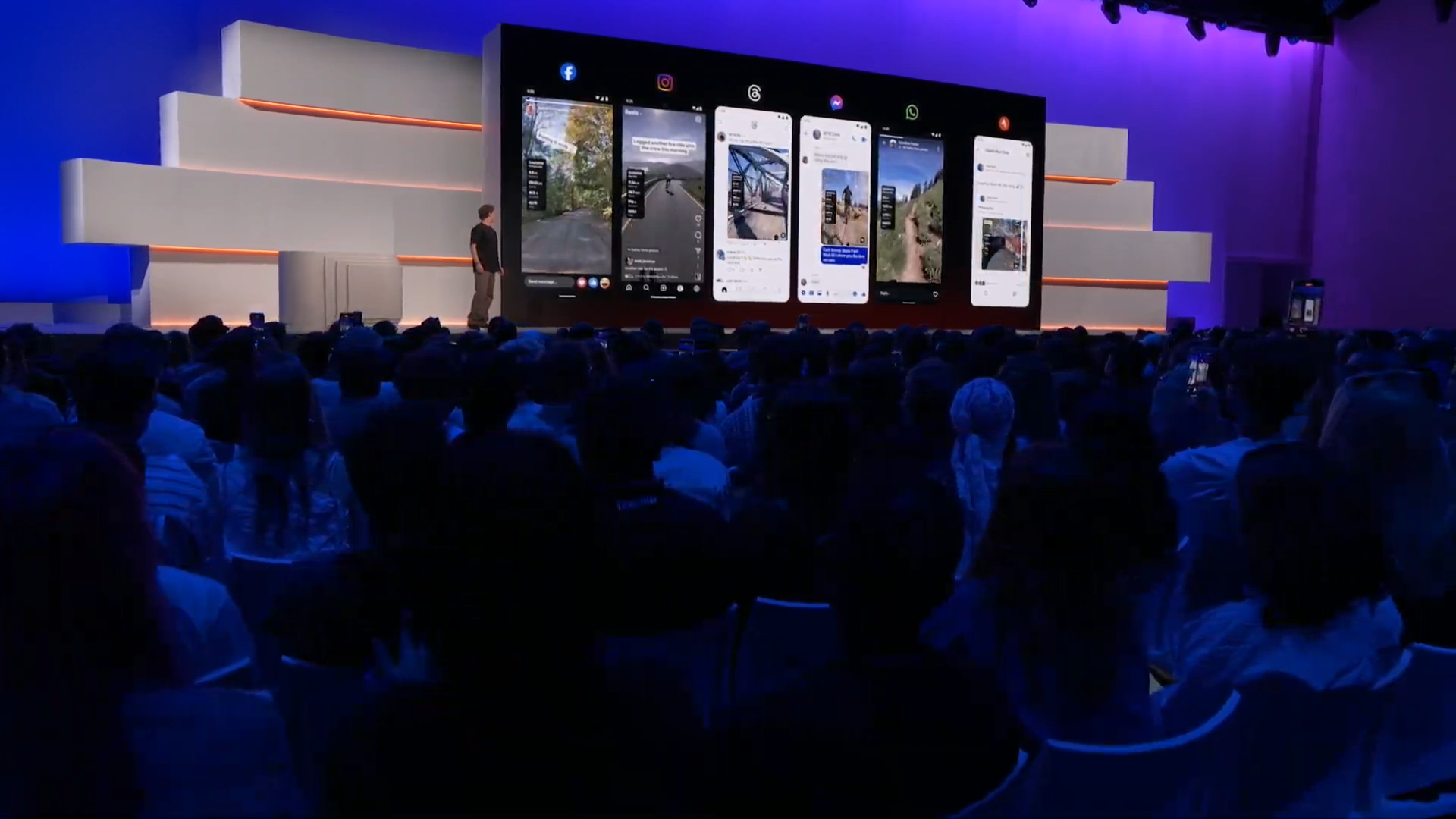 Apps overlaid on Meta smart glasses