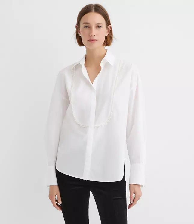 Pearlized Bib Tuxedo Shirt