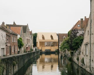 the Brugge diptych pavilion in Belgium