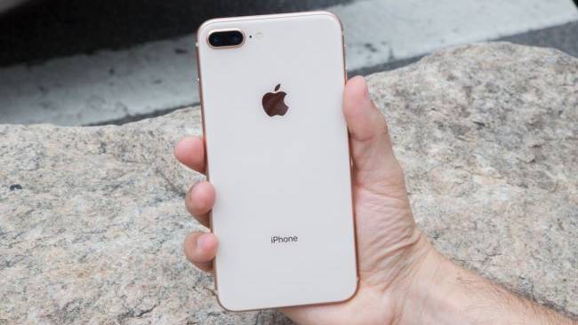 iPhone 8 Plus in hand