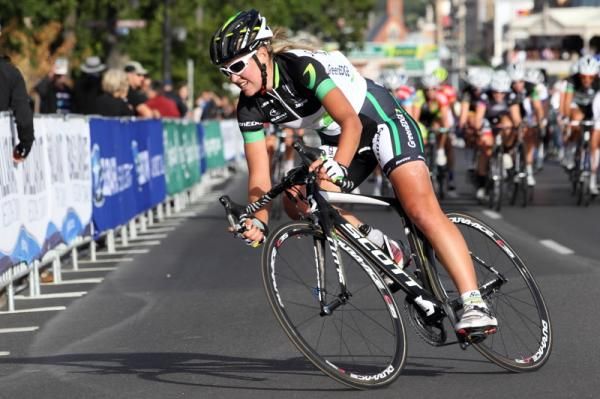 Alexis Rhodes (GreenEDGE) broke away and never looked back.