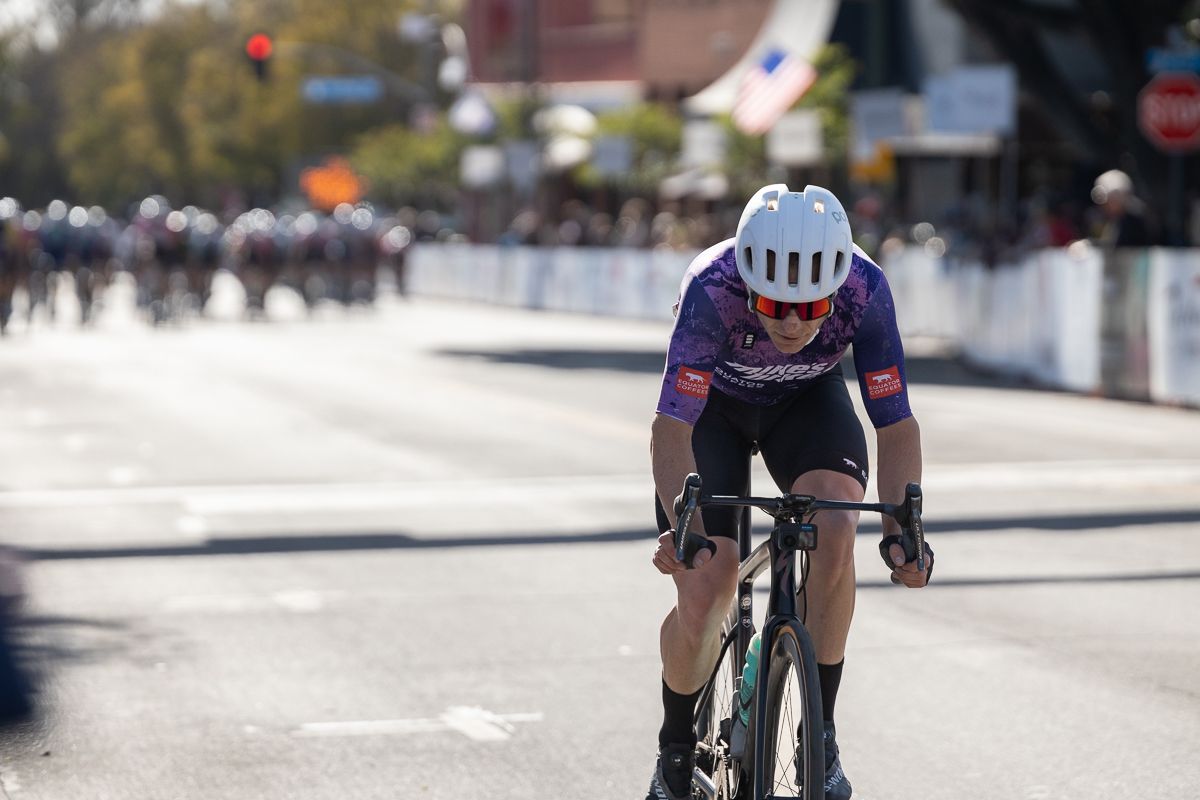 A rider from Team Mike's Bikes pb Equator Coffees made a last ditch effort to win solo.