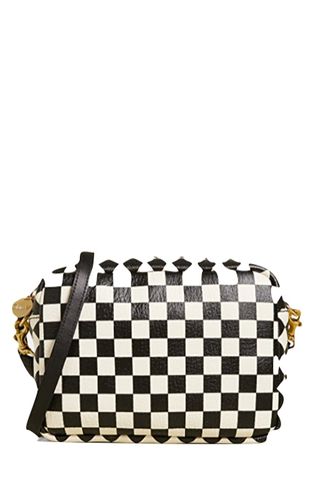 Black and white checkered bag