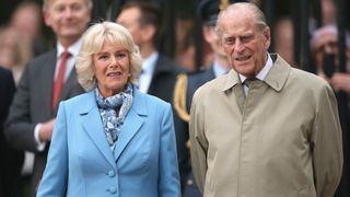 Camilla, Duchess of Cornwall and Prince Philip, Duke of Edinburgh attend a beacon lighting ceremony