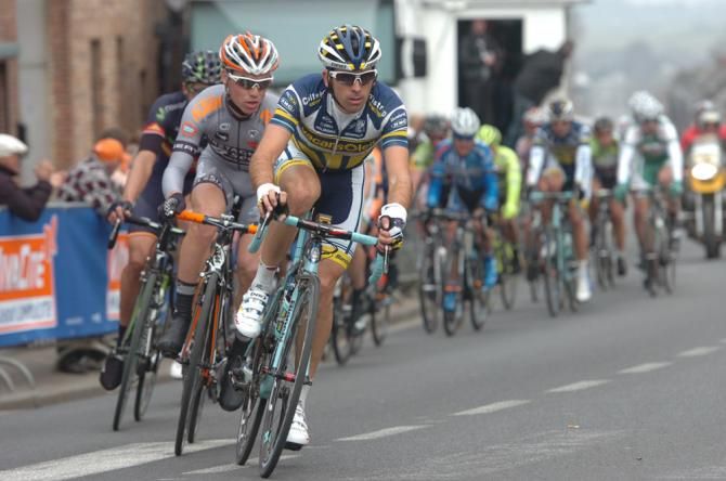 Marco Marcato (Vacansoleil-DCM) at the front of the break.