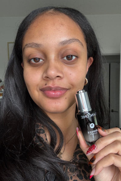 Shauna Beni-Haynes before and after testing Lanc&ocirc;me's Augmented Serum