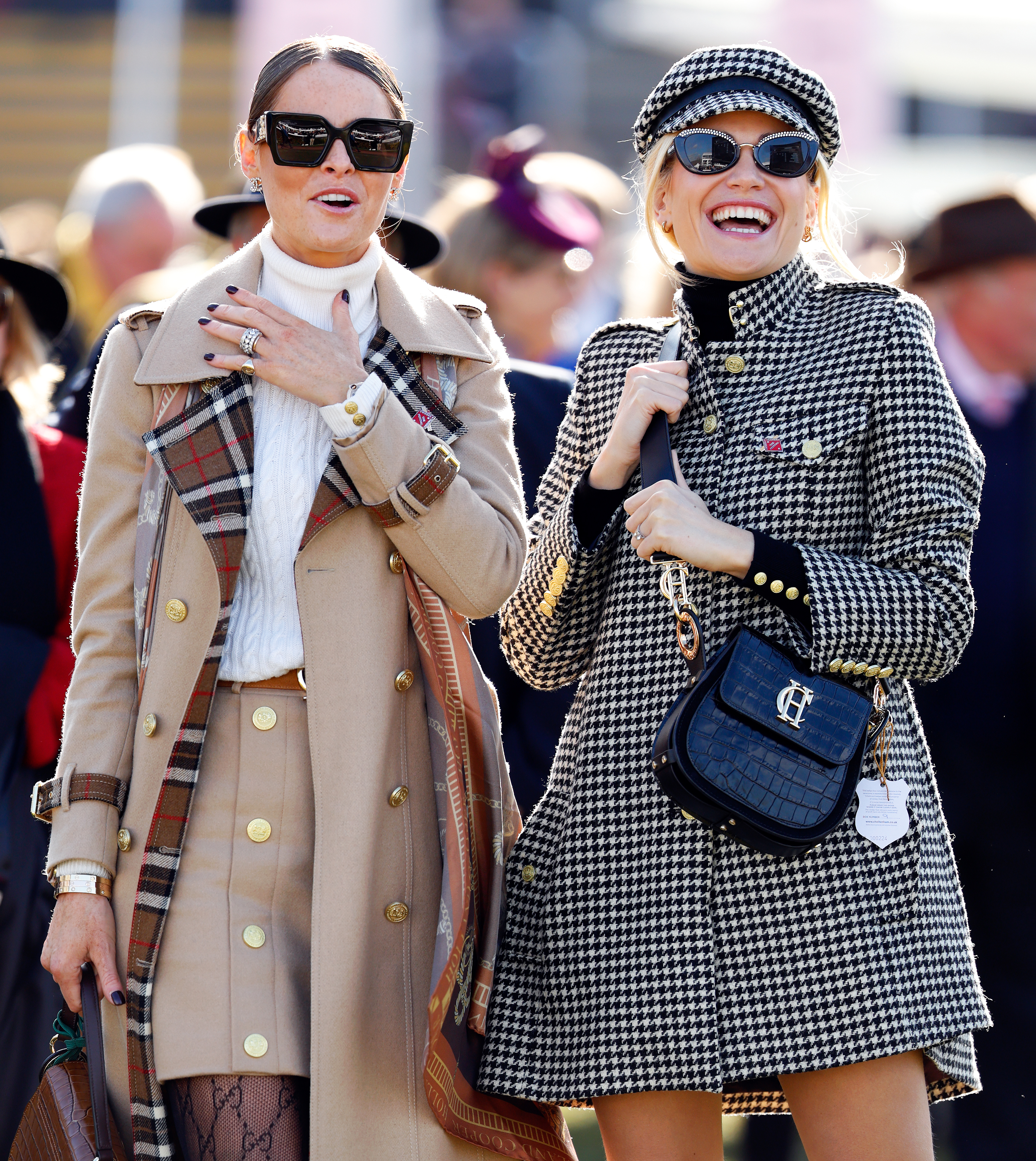 Jade Holland Cooper and Pixie Lott at Cheltenham