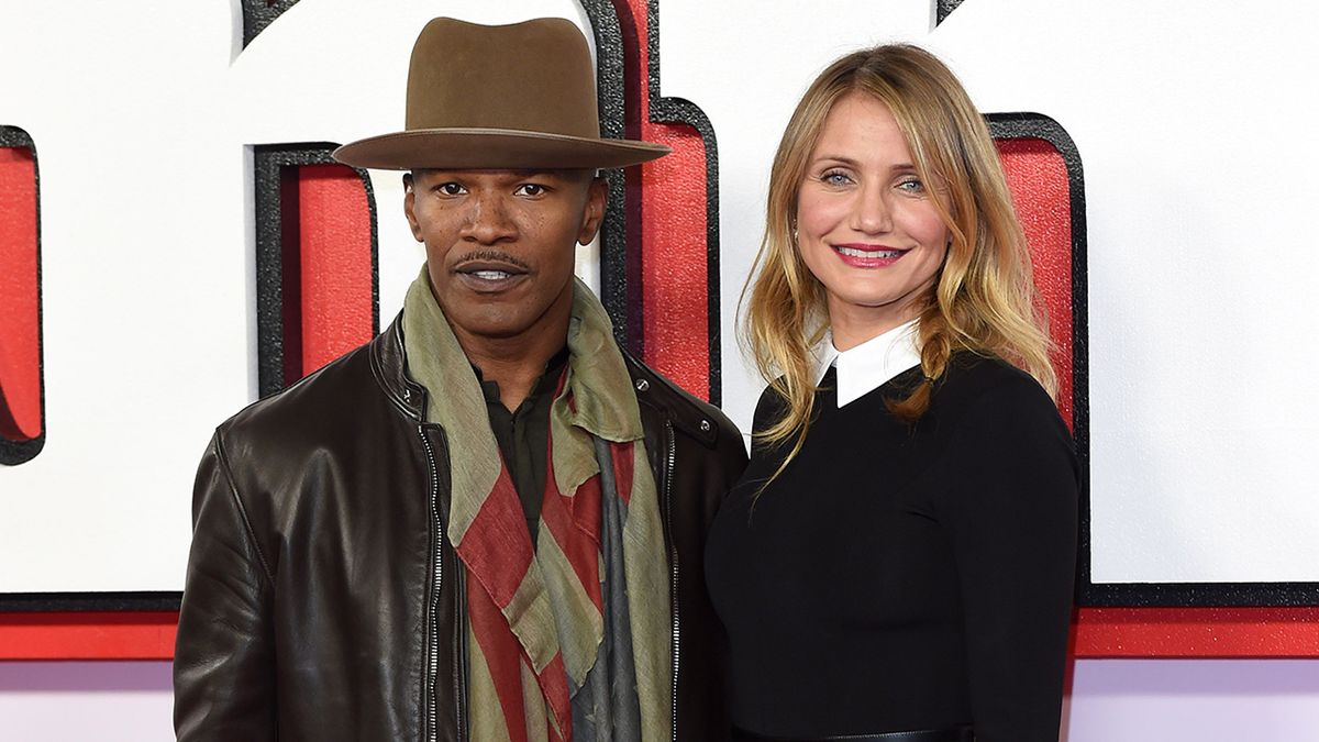 Jamie Foxx and Cameron Diaz at the Annie premiere.