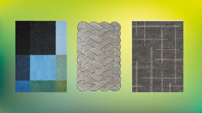 Geometric patterned rugs