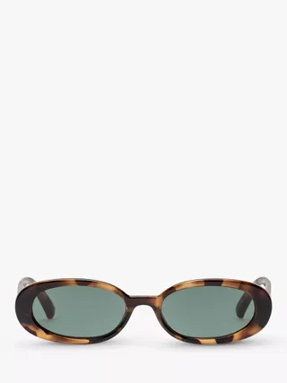 Le Specs Women's Outta Love Oval Sunglasses, Tortoise