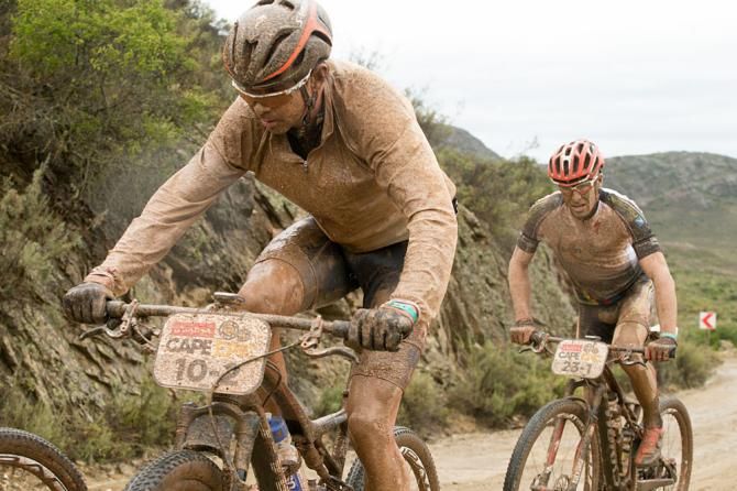 Nico Bell of Team RECM and Ben Bostrom of Team Meerendal Songo Specialized