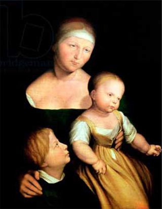 Anna Chancellor's favourite painting, Portrait of the Artist’s Family by Hans Holbein the Younger.