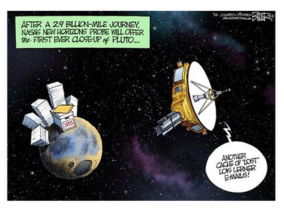 Political cartoon NASA probe Lois Lerner