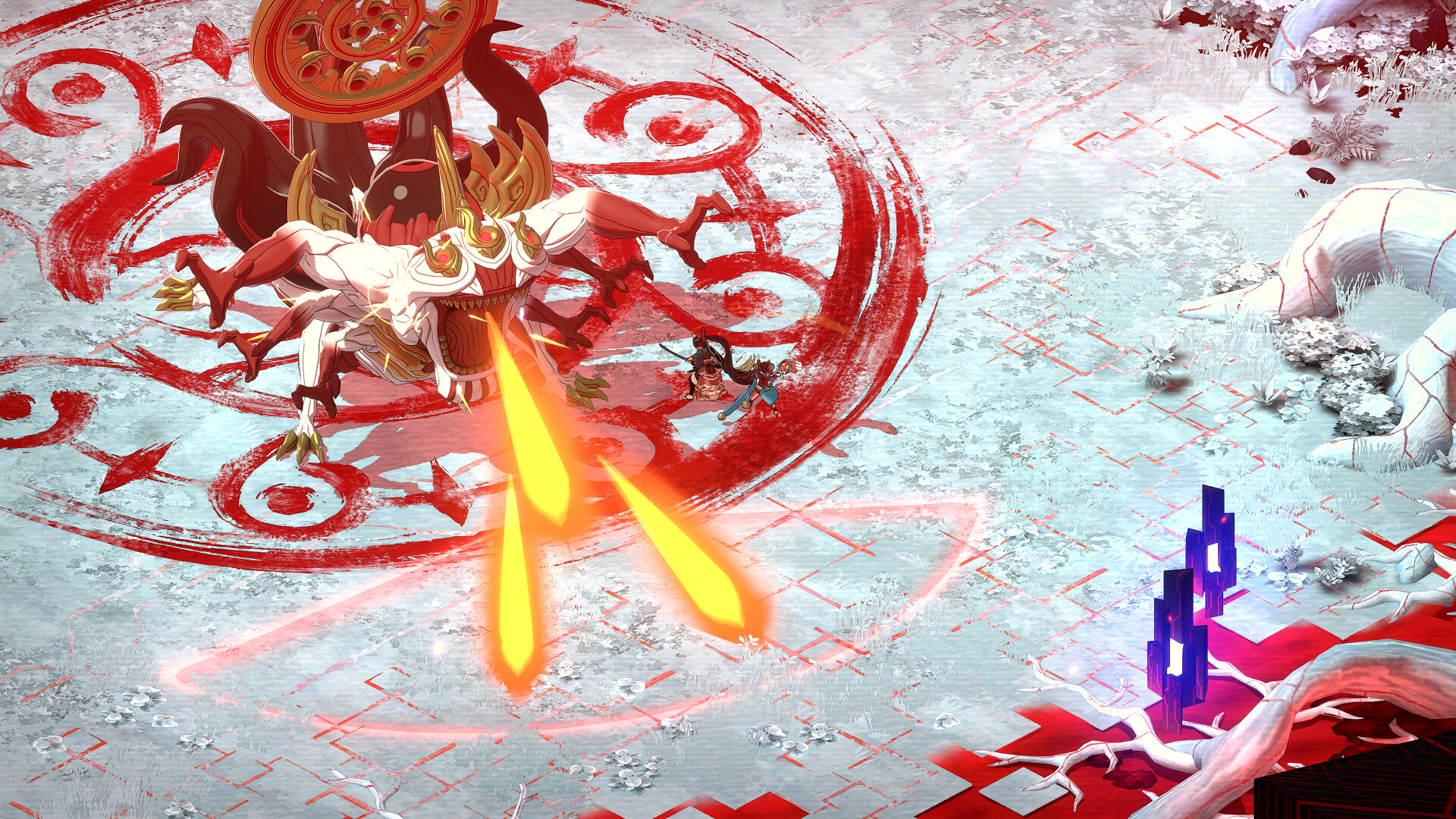 A screenshot of the upcoming PS5 game, Towa and the Guardians of the Sacred Tree.
