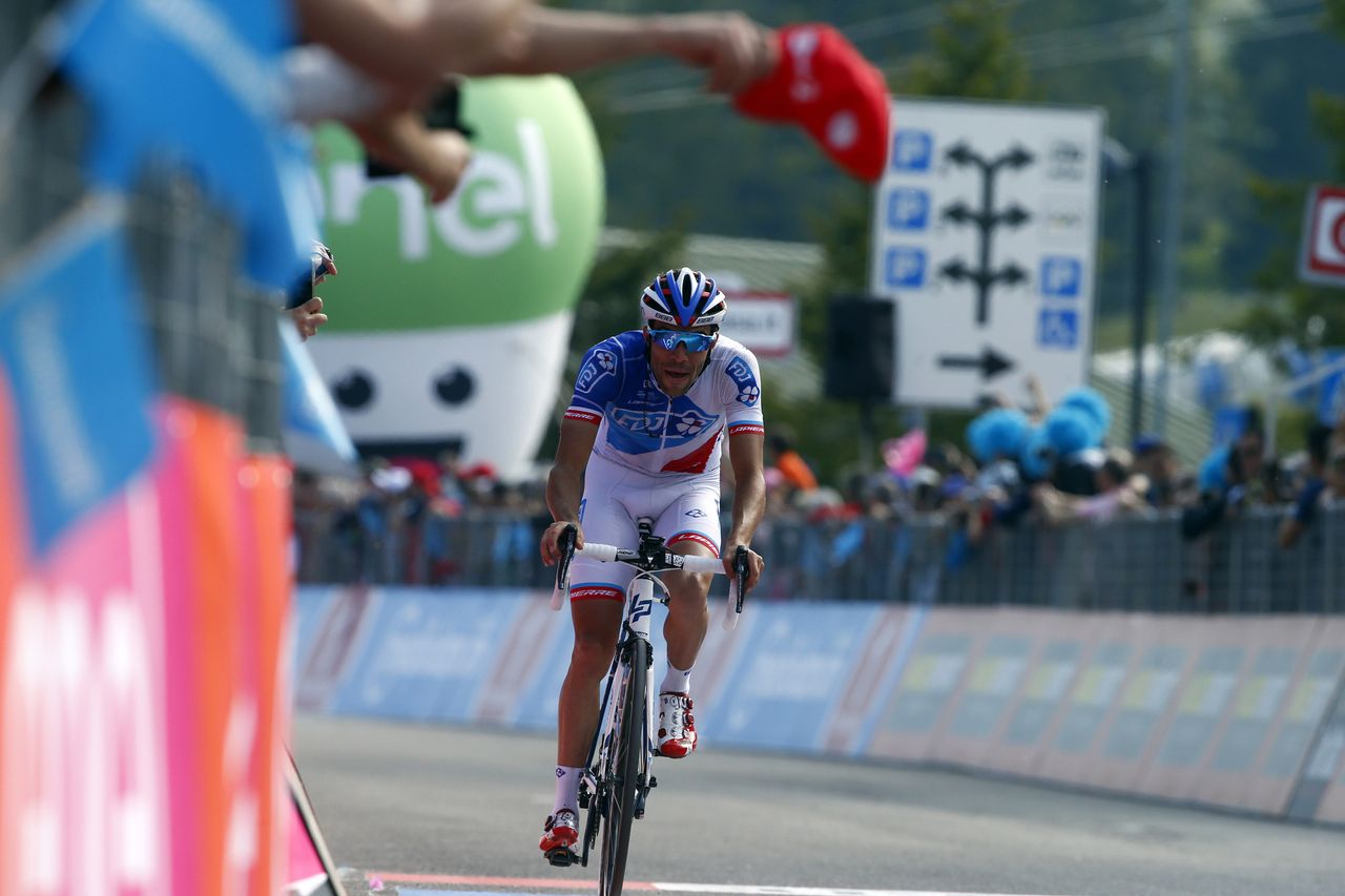 Thibaut Pinot (FDJ) gained time on the climb to Piancavallo