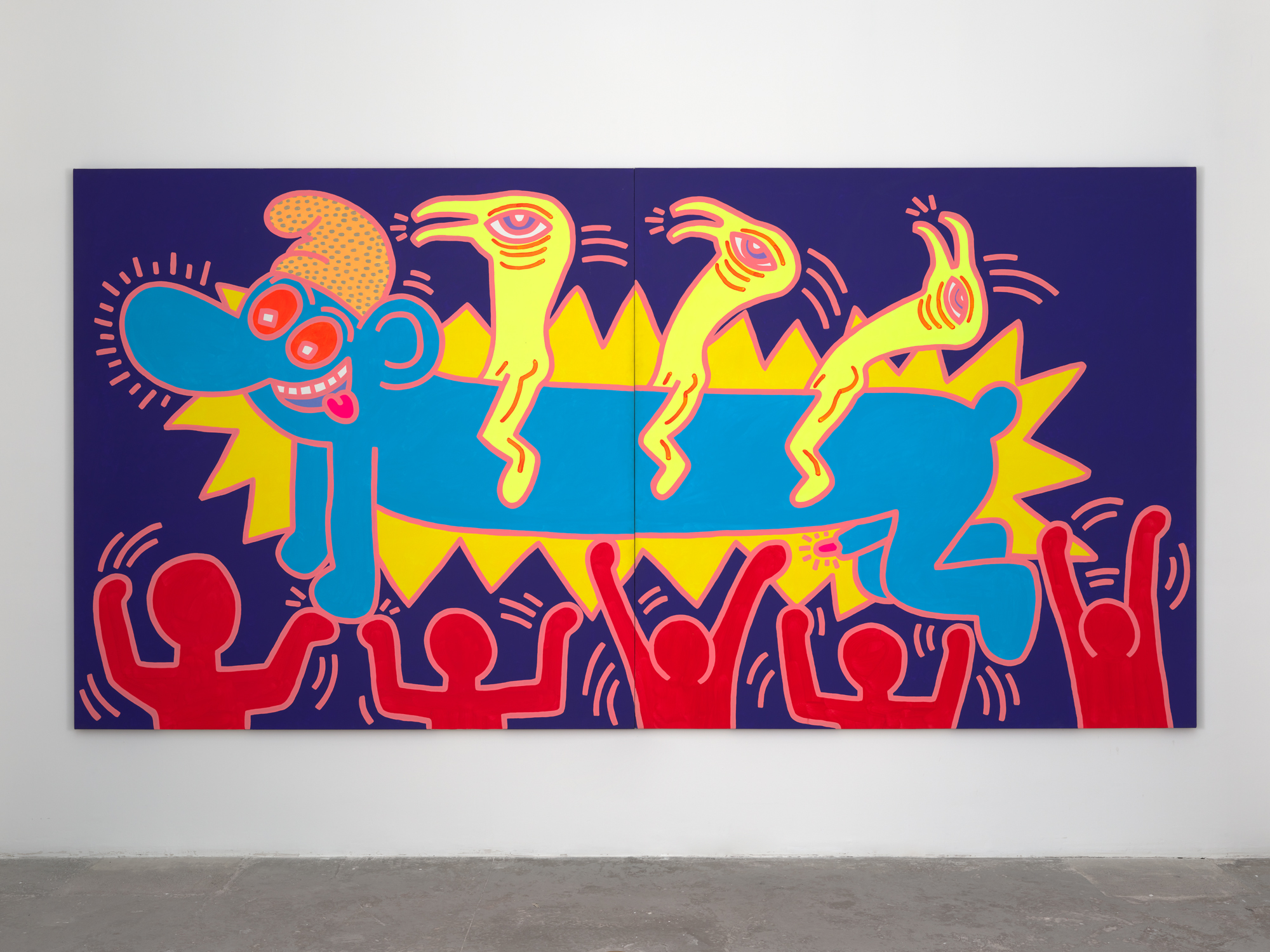 keith haring installation imagery at 60 white