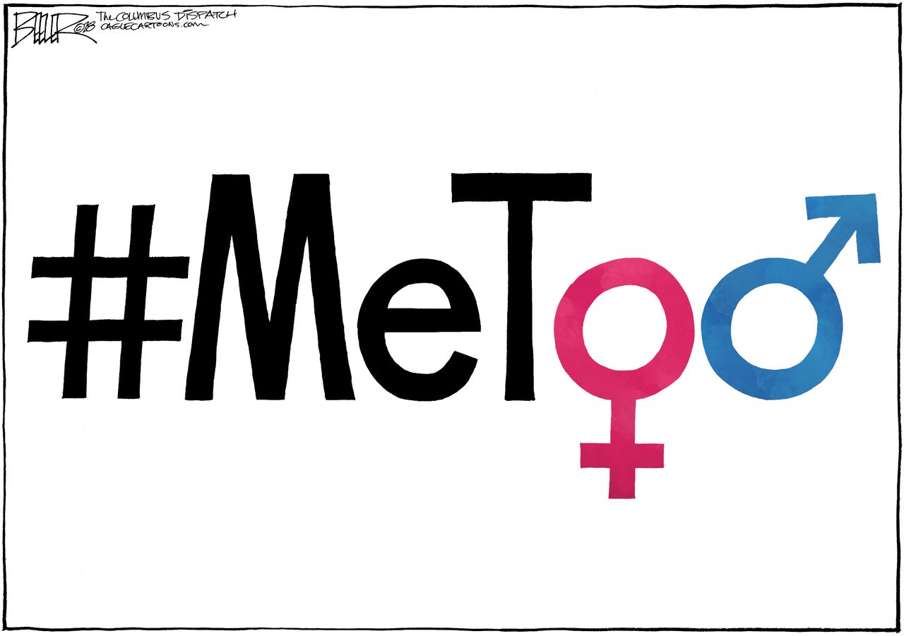 Political cartoon U.S. MeToo movement gender