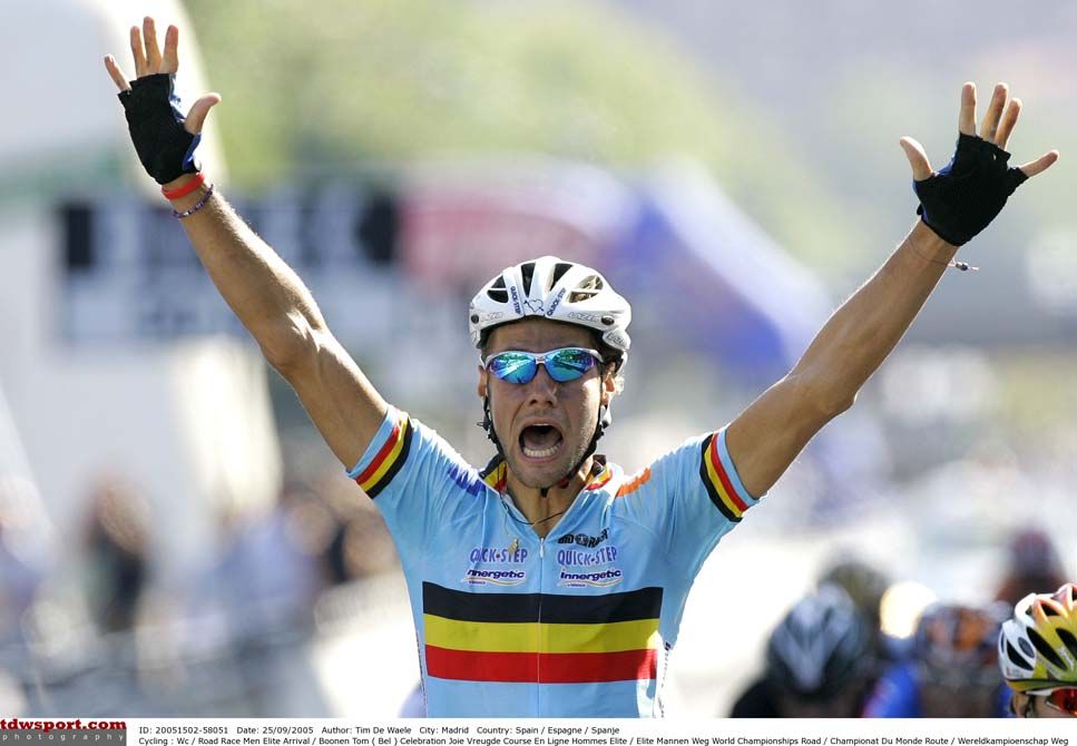 Tom Boonen delights in his victory